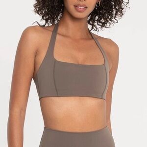 Form Activewear Halter Sports Bra in Walnut Size Small